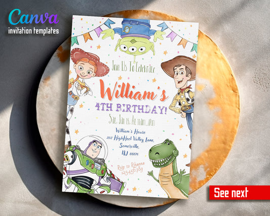 Toy Story customizable invite template | instant download | Share or Print | HO302