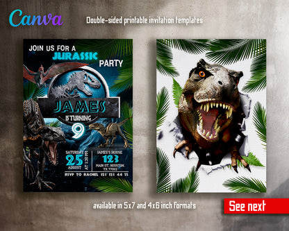 Jurassic Park customizable invite template | instant download | Share or Print | YP517