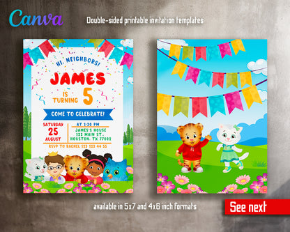 Daniel Tiger's Neighborhood customizable invite template | instant download | Share or Print | RP498