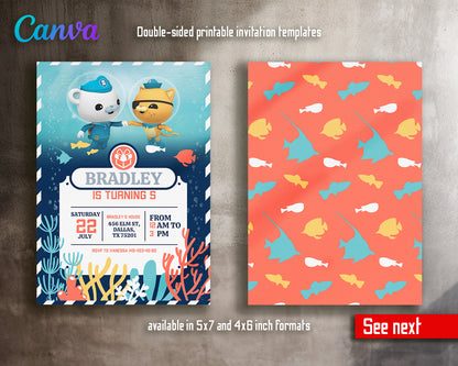 Octonauts customizable invite template | instant download | Share or Print | DL708