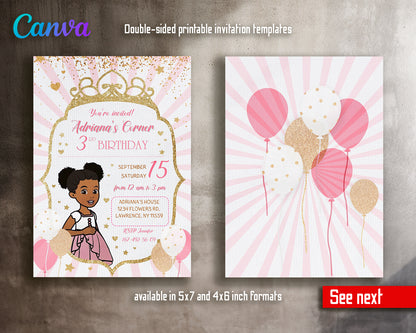 Gracie's Corner customizable invite template girl | instant download | Share or Print | CQ699