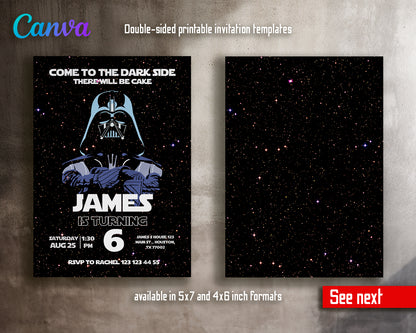 Star Wars customizable invite template | instant download | Share or Print | NB956