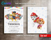 Paw Patrol customizable invite template | instant download | Share or ...