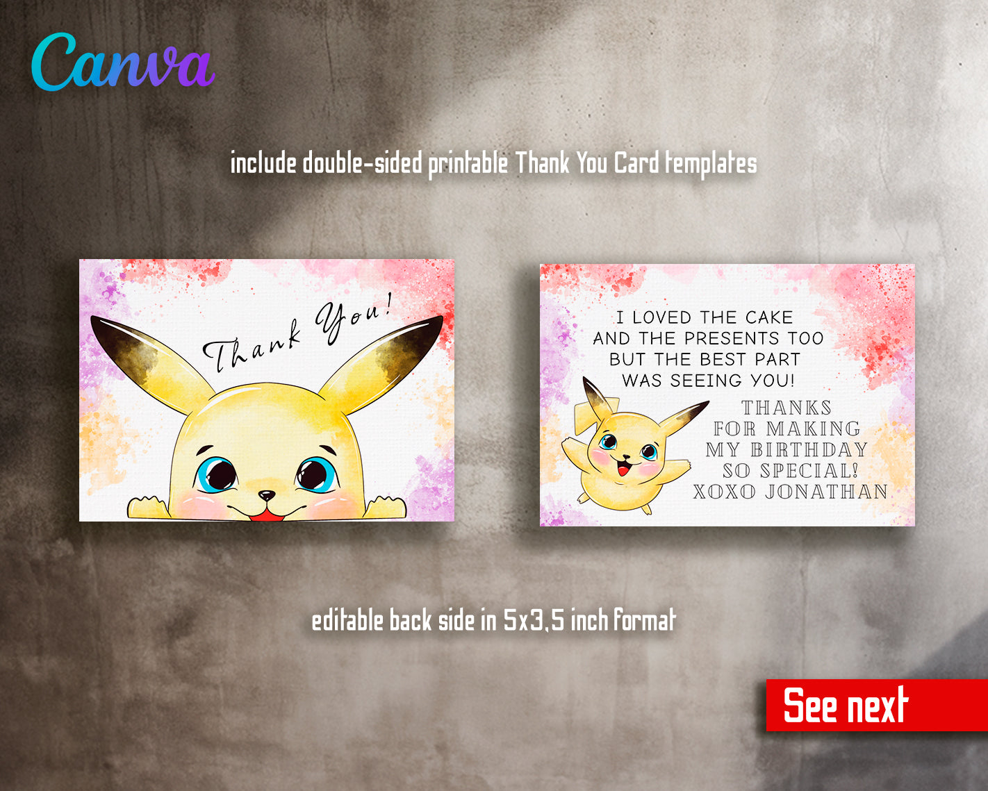 Pokemon customizable invite template | instant download | Share or Print | WK121