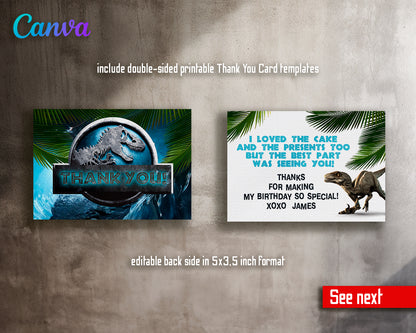 Jurassic Park customizable invite template | instant download | Share or Print | YP517