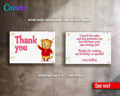 Daniel Tiger's Neighborhood customizable invite template | instant download | Share or Print | ZQ945