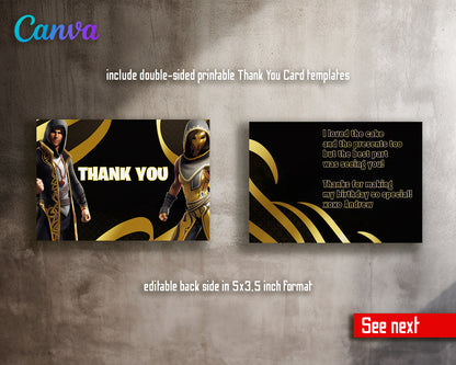 Fortnite gamer customizable invite template | instant download | Share or Print | YI522