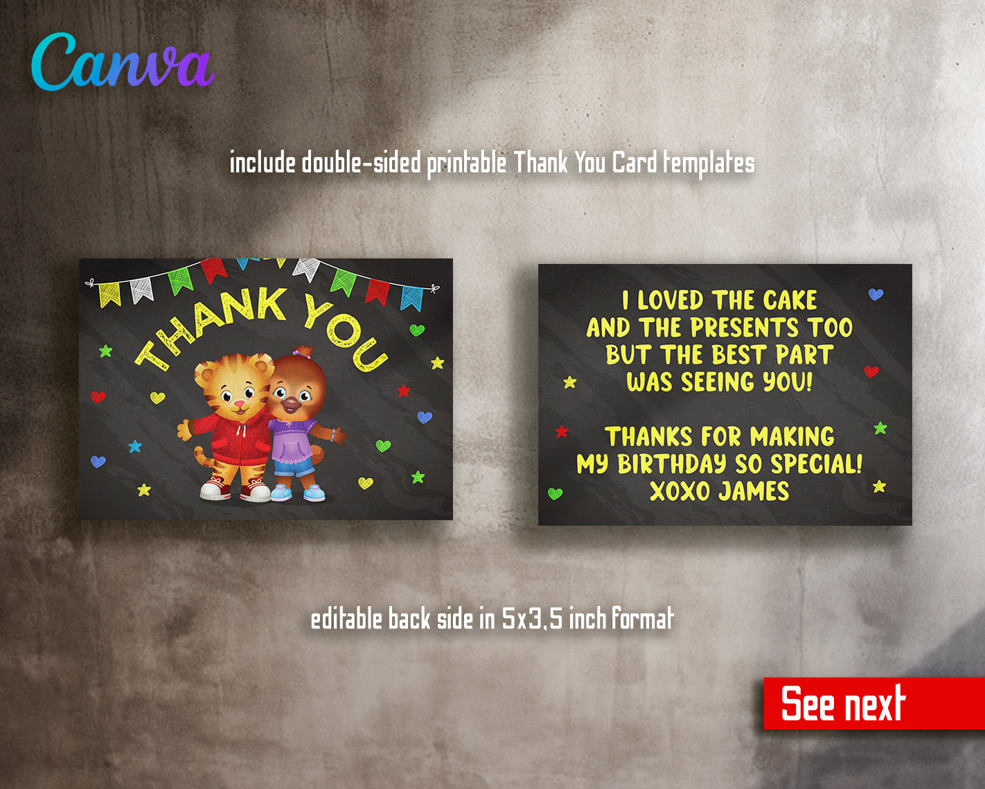 Daniel Tiger's Neighborhood customizable invite template | instant download | Share or Print | GC049