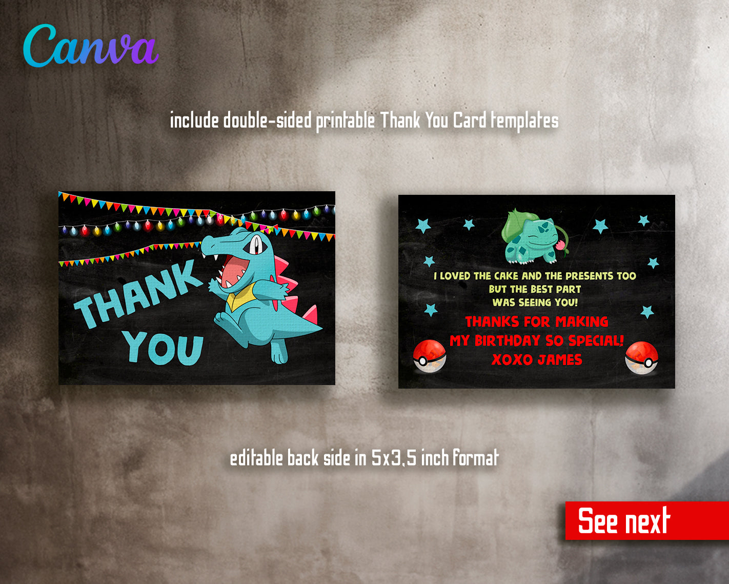 Pokemon customizable invite template | instant download | Share or Print | GF882