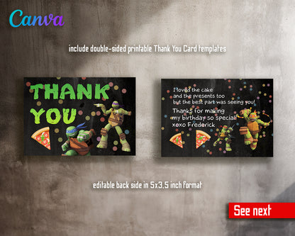 Teenage Mutant Ninja Turtles, TMNT customizable invite template boy | instant download | Share or Print | AM829