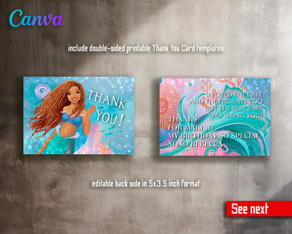 The Little Mermaid Ariel customizable invite template girl | instant download | Share or Print | SC967