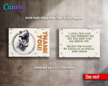 Jurassic World customizable invite template | instant download | Share or Print | ZI877