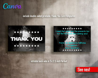 Star Wars customizable invite template | instant download | Share or Print | PF884