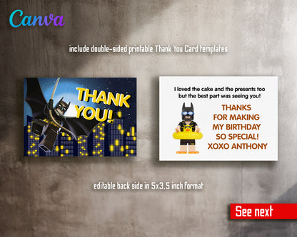 Lego customizable invite template boy | instant download | Share or Print | OD454