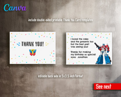 Transformers, Rescue Bots customizable invite template boy | instant download | Share or Print | AL847