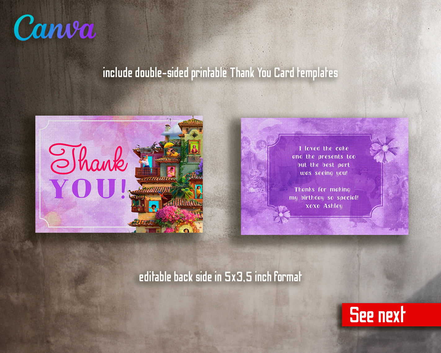 Encanto customizable invite template girl | instant download | Share or Print | XV436