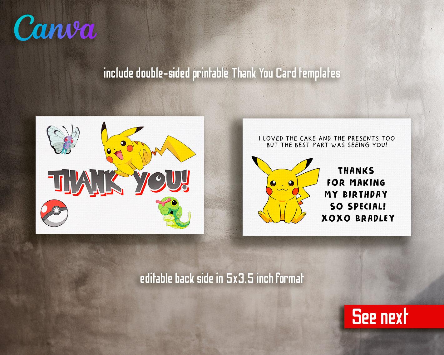 Pokemon customizable invite template | instant download | Share or Print | IZ958