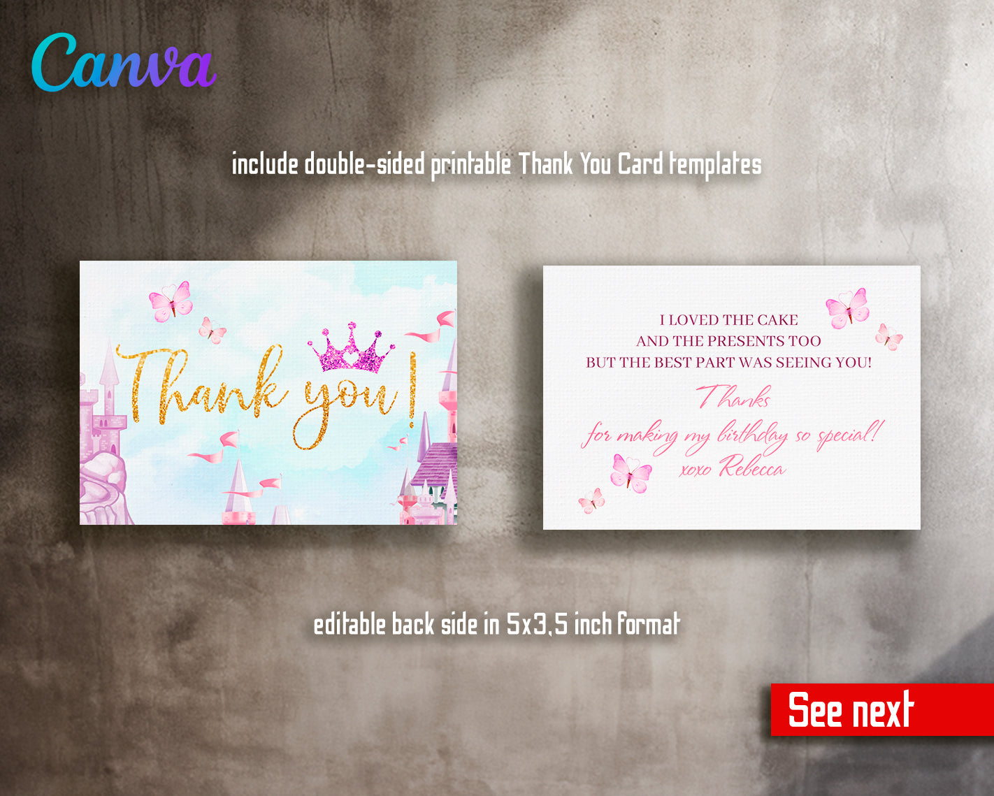 Princess Disney customizable invite template girl | instant download | Share or Print | EX929