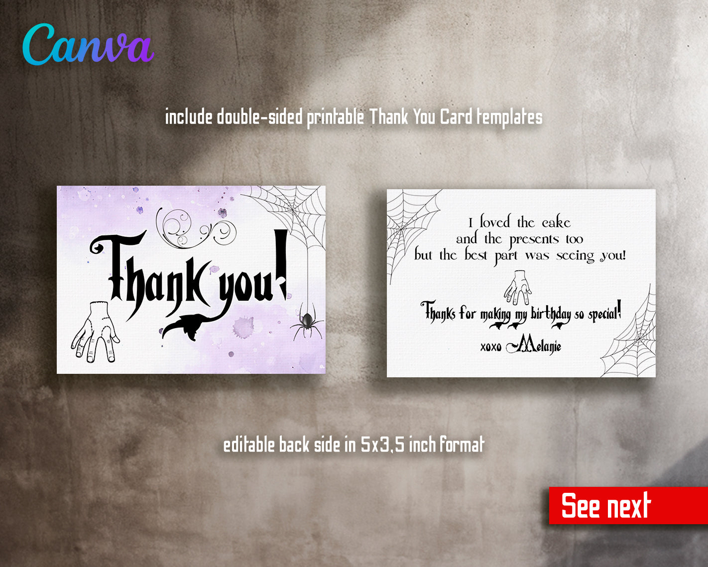 Wednesday customizable invite template girl | instant download | Share or Print | BJ245