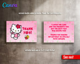 Hello Kitty customizable invite template girl | instant download ...