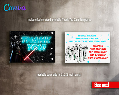 Star Wars customizable invite template | instant download | Share or Print | EP490