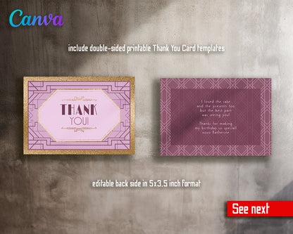 Great Gatsby customizable invite template | instant download | Share or Print | NT958