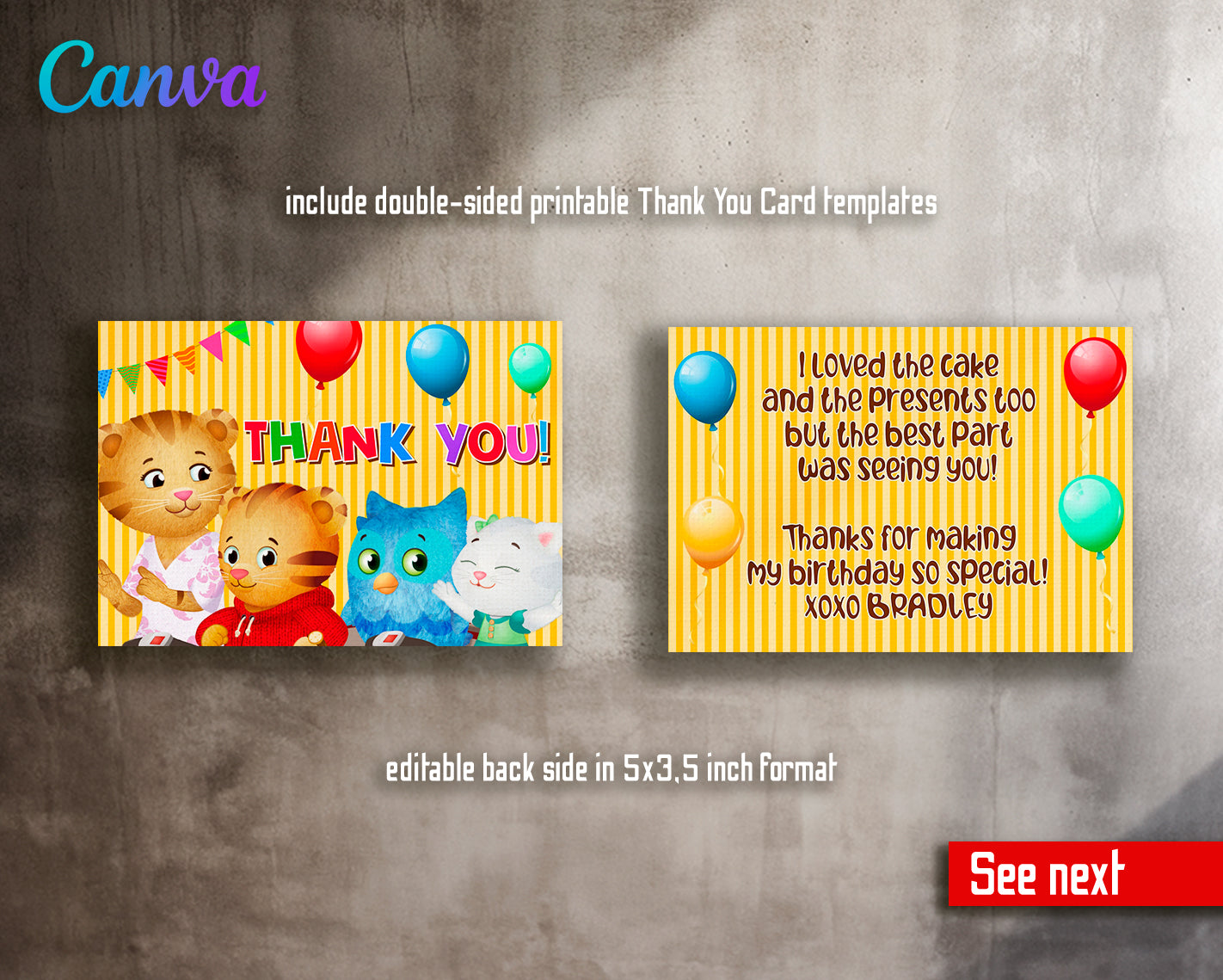 Daniel Tiger's Neighborhood customizable invite template | instant download | Share or Print | ND706