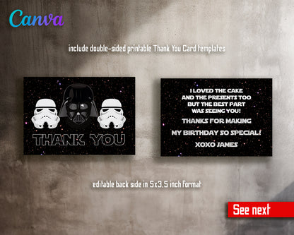 Star Wars customizable invite template | instant download | Share or Print | NB956