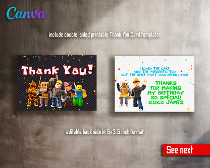 Roblox customizable invite template | instant download | Share or Print | QX706