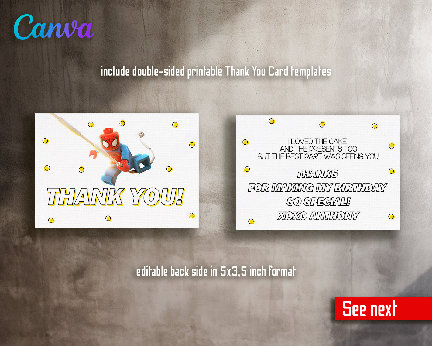 Lego customizable invite template boy | instant download | Share or Print | CE252