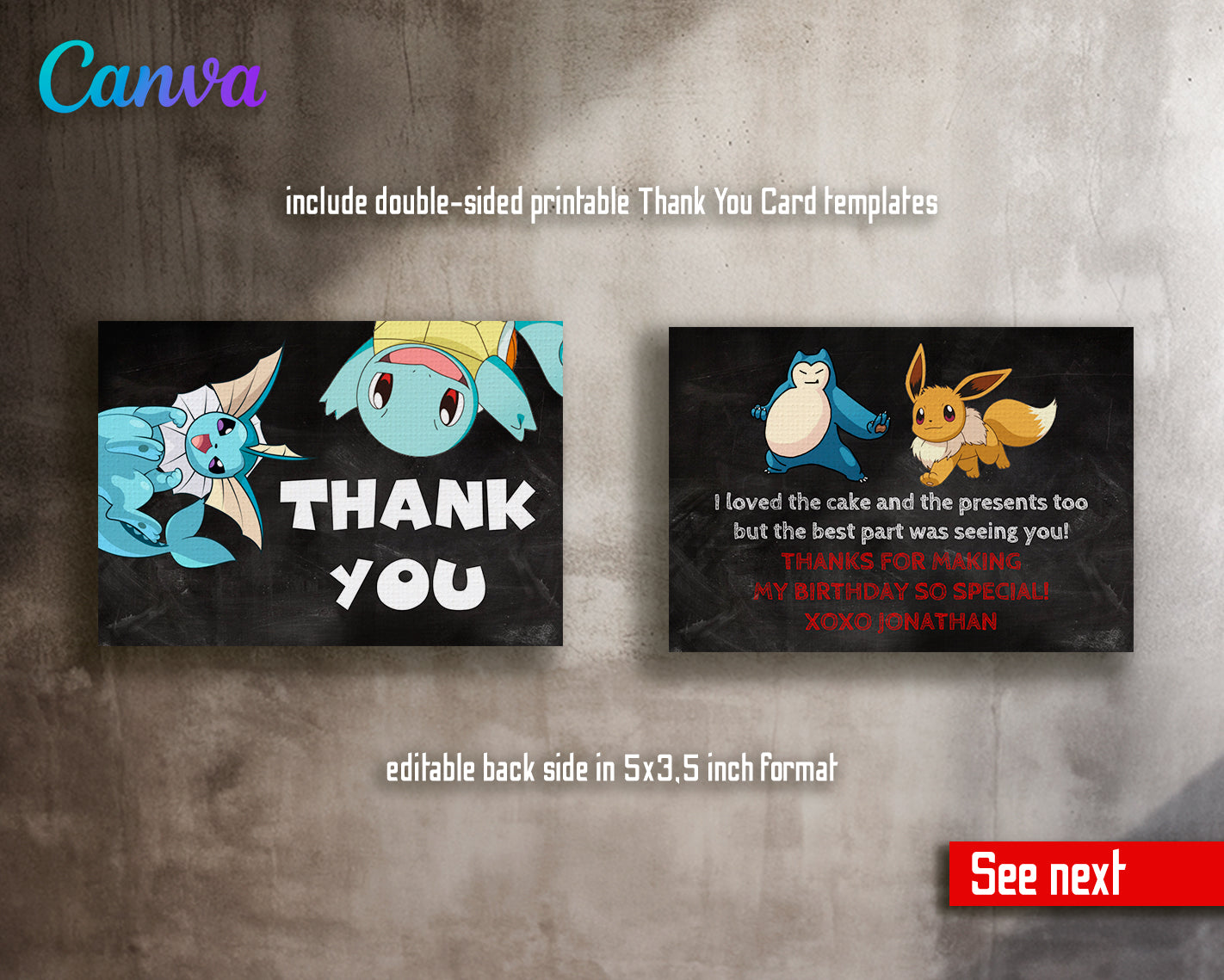 Pokemon customizable invite template | instant download | Share or Print | ME084