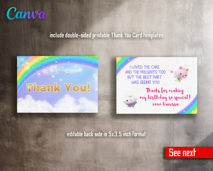 Gabby's Dollhouse customizable invite template girl | instant download | Share or Print | KS406