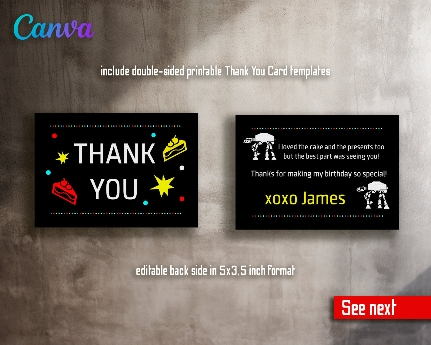 Star Wars customizable invite template | instant download | Share or Print | SU378