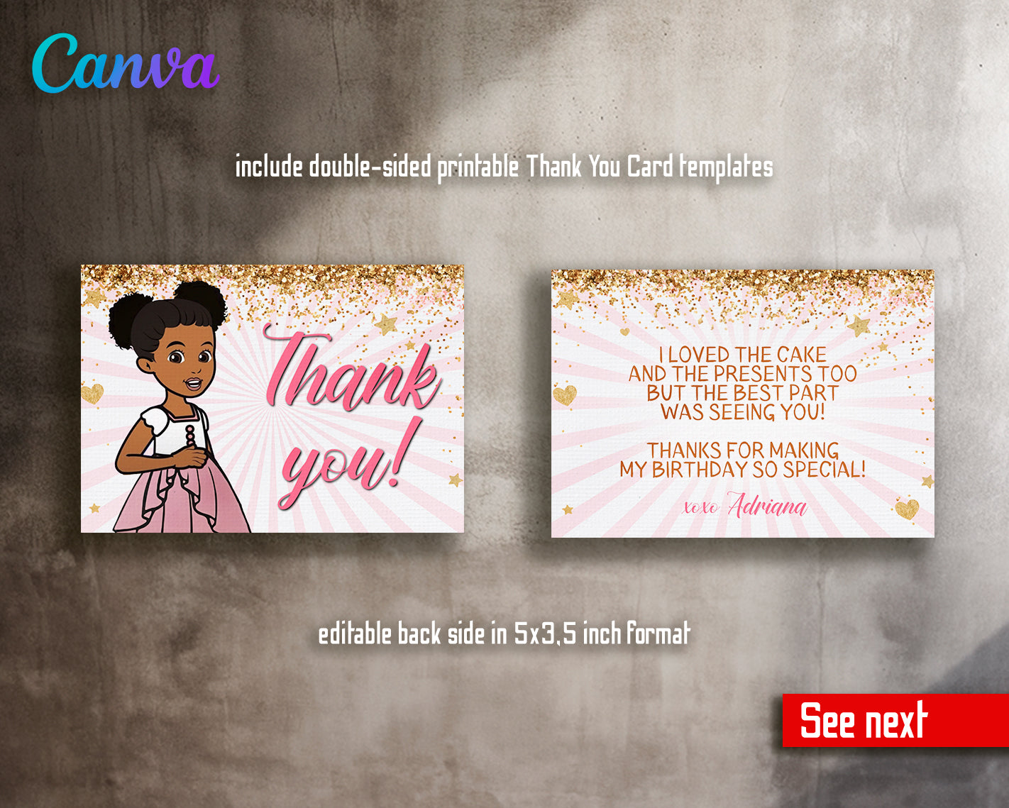 Gracie's Corner customizable invite template girl | instant download | Share or Print | CQ699