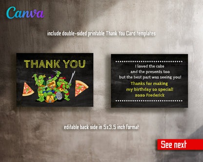 Teenage Mutant Ninja Turtles, TMNT customizable invite template boy | instant download | Share or Print | KJ373