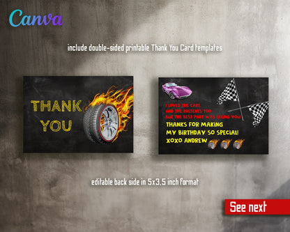 Hot Wheels customizable invite template boy | instant download | Share or Print | EF860