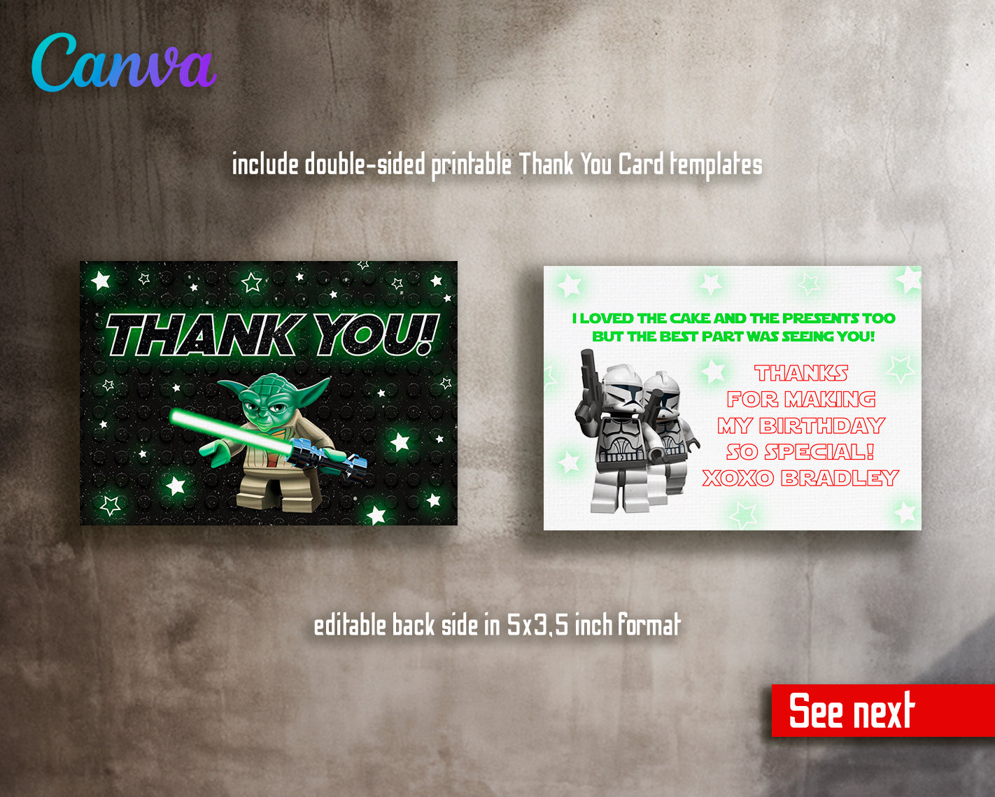 Star Wars customizable invite template | instant download | Share or Print | DU345