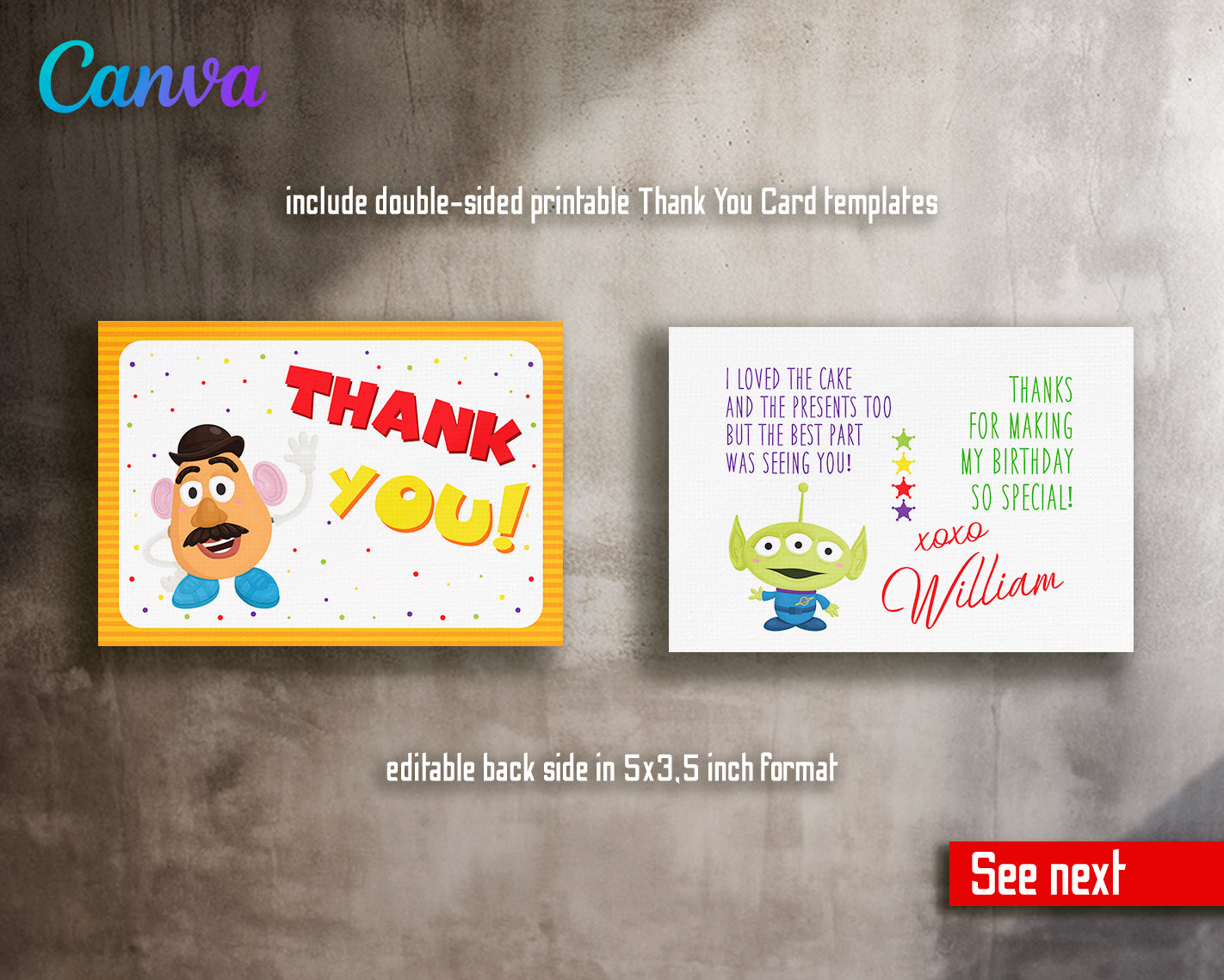 Toy Story customizable invite template | instant download | Share or Print | XN503