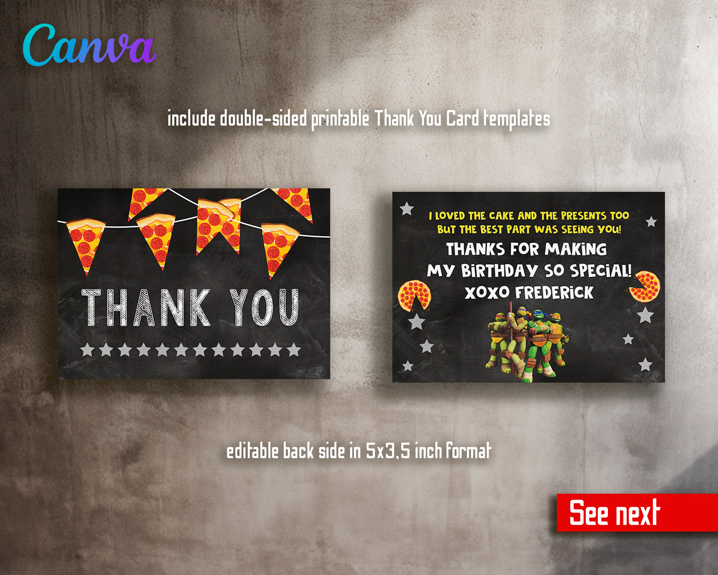 Teenage Mutant Ninja Turtles, TMNT customizable invite template boy | instant download | Share or Print | AE905