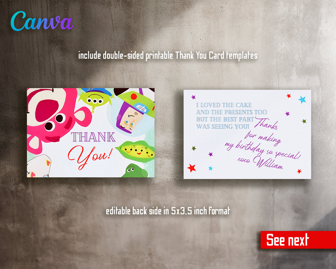 Toy Story customizable invite template | instant download | Share or Print | AH340