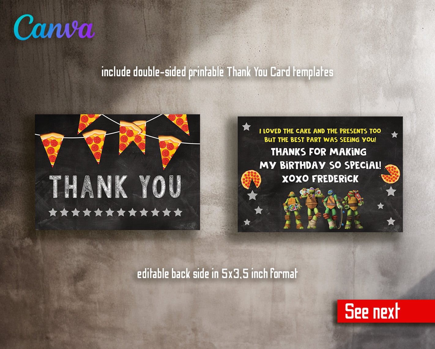 Teenage Mutant Ninja Turtles, TMNT customizable invite template boy | instant download | Share or Print | PC499