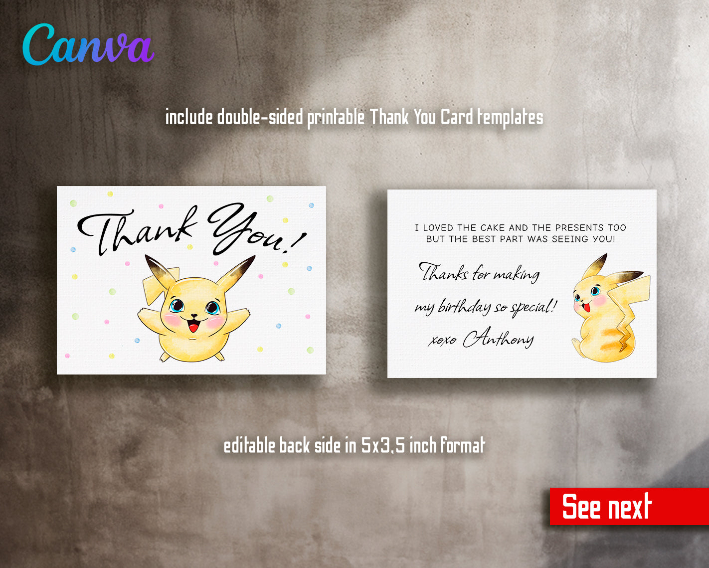 Pokemon customizable invite template | instant download | Share or Print | BR603