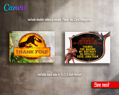 Jurassic Park customizable invite template | instant download | Share or Print | FP024