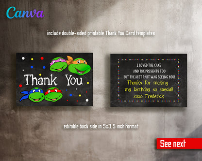 Teenage Mutant Ninja Turtles, TMNT customizable invite template boy | instant download | Share or Print | SX280