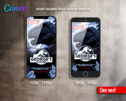 Jurassic World customizable invite template | instant download | Share or Print | XX342