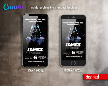 Star Wars customizable invite template | instant download | Share or Print | NB956