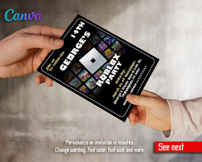 Roblox customizable invite template | instant download | Share or Print | GQ891