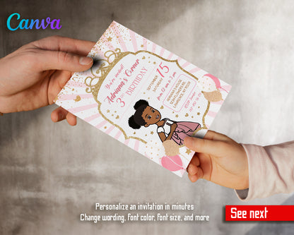 Gracie's Corner customizable invite template girl | instant download | Share or Print | CQ699