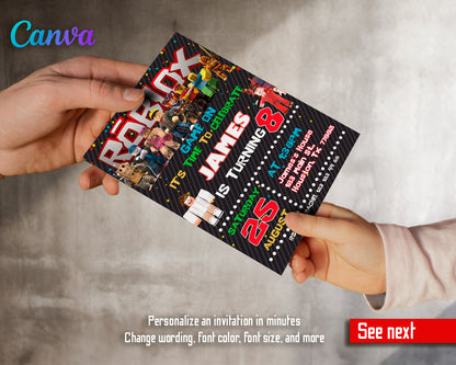 Roblox customizable invite template | instant download | Share or Print | QX706