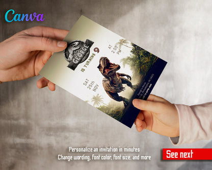 Jurassic World customizable invite template | instant download | Share or Print | IU601